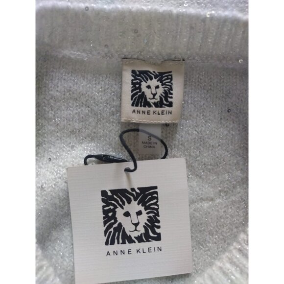 Anne Klein Women's Sparkly Sequin Knit Sweater, Size S NWT. - Picture 3 of 9